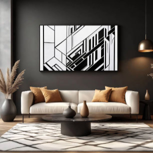 Modern geometrisk abstrakt canvastryck