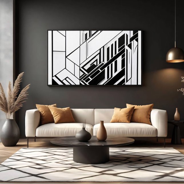 Modern geometrisk abstrakt canvastryck (Skapare uppladdad)