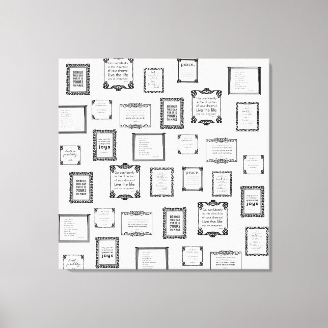 Modern geometrisk Abstrakt - dagligen Roligt - ram Canvastryck (Framsida)