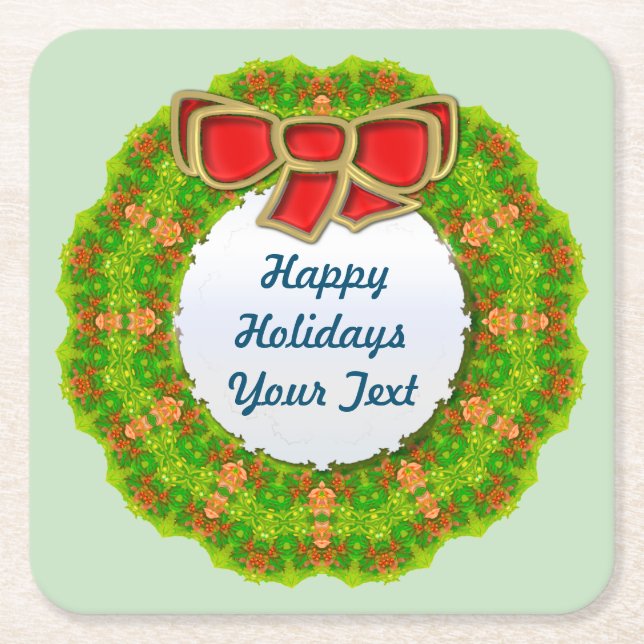 Modern geometrisk Abstrakt för helgdag Underlägg Papper Kvadrat (Framsidan)