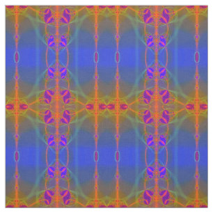 Modern geometrisk Abstrakt Fractal Mönster Tyg