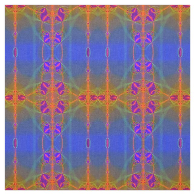 Modern geometrisk Abstrakt Fractal Mönster Tyg (Provkarta)