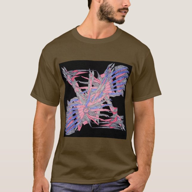 Modern geometrisk abstrakt herr tee (Framsida)