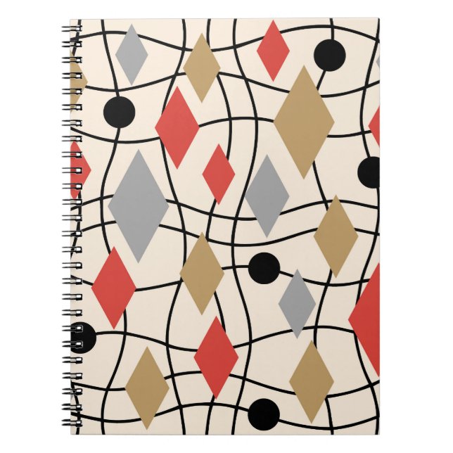 Modern geometrisk Abstrakt i mitten Anteckningsbok (Framsidan)