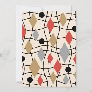 Modern geometrisk Abstrakt i mitten Julkort