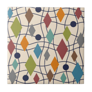 Modern geometrisk Abstrakt i mitten Kakelplatta