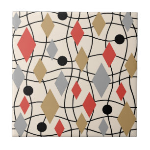 Modern geometrisk Abstrakt i mitten Kakelplatta