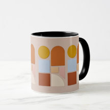 Modern geometrisk abstrakt kaffemugg