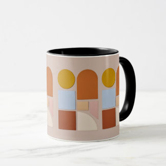 Modern geometrisk abstrakt kaffemugg