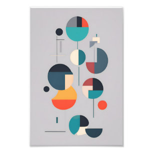 Modern geometrisk abstrakt konst - minimalistisk d fototryck