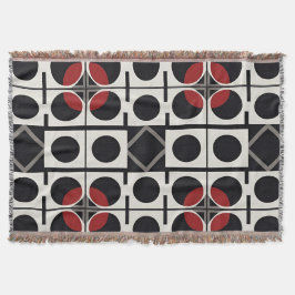 Modern geometrisk abstrakt med cirklar filt