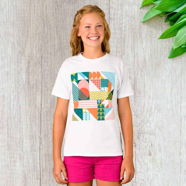 Modern geometrisk Abstrakt Mönster-fet retro T Shirt (Skapare uppladdad)