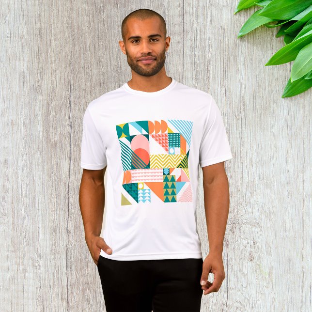 Modern geometrisk Abstrakt Mönster-fet retro T Shirt (Skapare uppladdad)