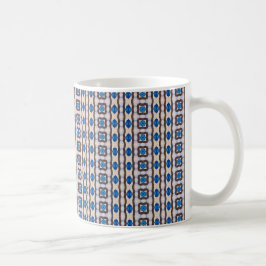 Modern geometrisk abstrakt mosaikmönster 1298 kaffemugg