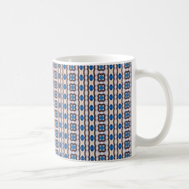 Modern geometrisk abstrakt mosaikmönster 1298 kaffemugg (Höger)
