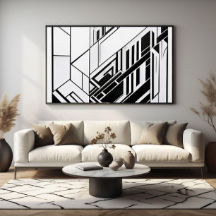 Modern geometrisk abstrakt poster
