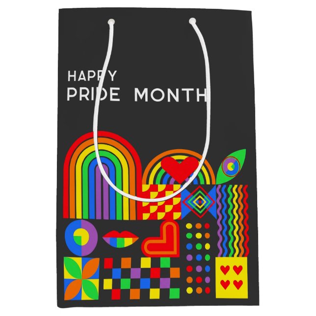Modern geometrisk abstrakt Pride månad regnbåge (Framsidan)