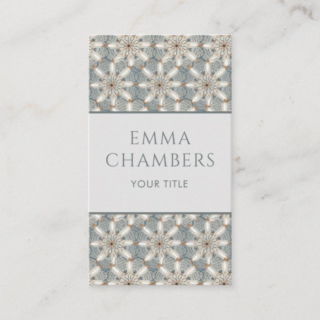 Modern geometrisk Abstrakt Shapes Mönster Visitkort (Framsida)