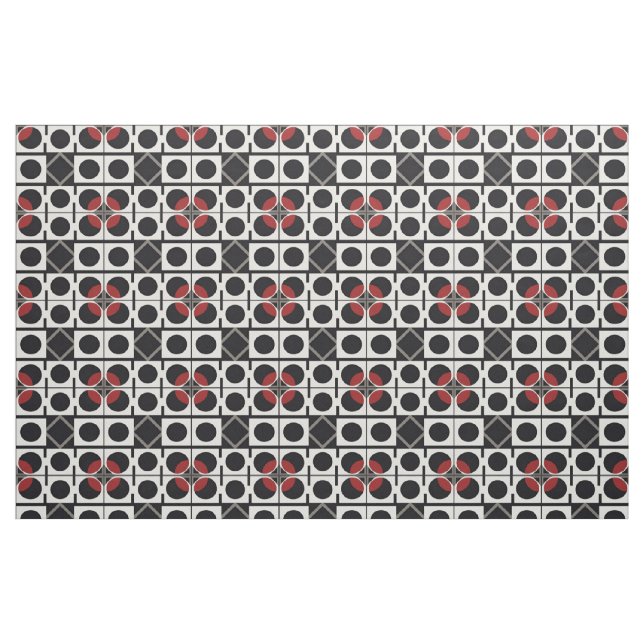 Modern geometrisk abstrakt tyg (Fat Quarter)