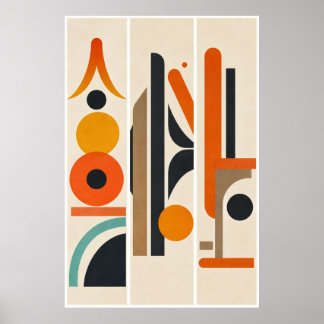 Modern geometrisk abstrakt väggkonst