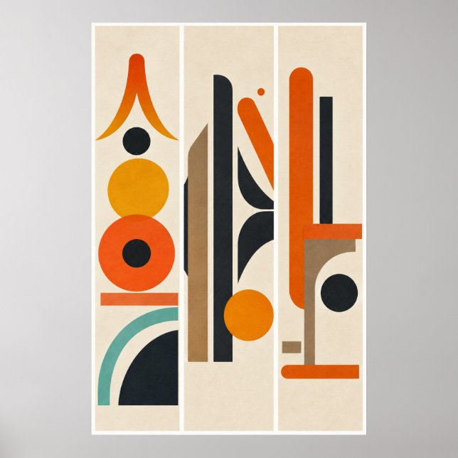 Modern geometrisk abstrakt väggkonst (Framsidan)