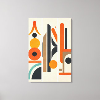 Modern geometrisk abstrakt väggkonst canvastryck