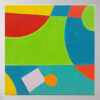 Modern geometrisk abstrakt väggkonst fyrkantig aff