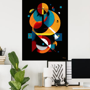 Modern geometrisk abstraktion – Bauhaus omloppsban Poster