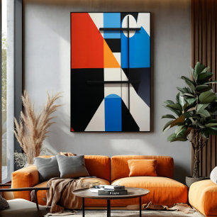 Modern geometrisk abstraktion poster