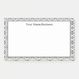 Modern geometrisk anpassad beteckning post-it block