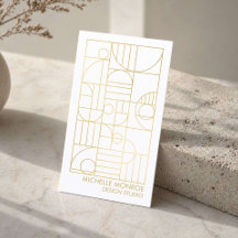 Modern geometrisk Art Deco-falskt guld Designer