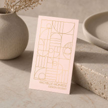 Modern geometrisk Art Deco-faux guld/ rosa designe