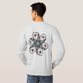 Modern geometrisk atom-inspirerad abstrakt design t shirt
