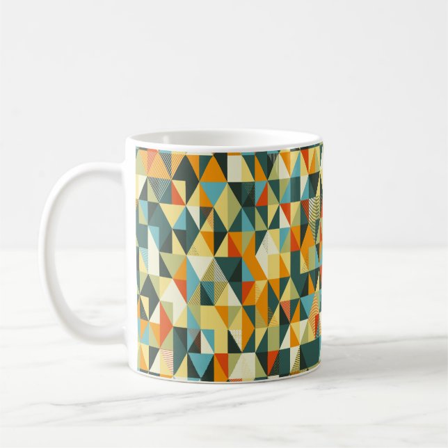 Modern geometrisk bakgrund. ABSTRAKT i MÖNSTER Kaffemugg (Vänster)