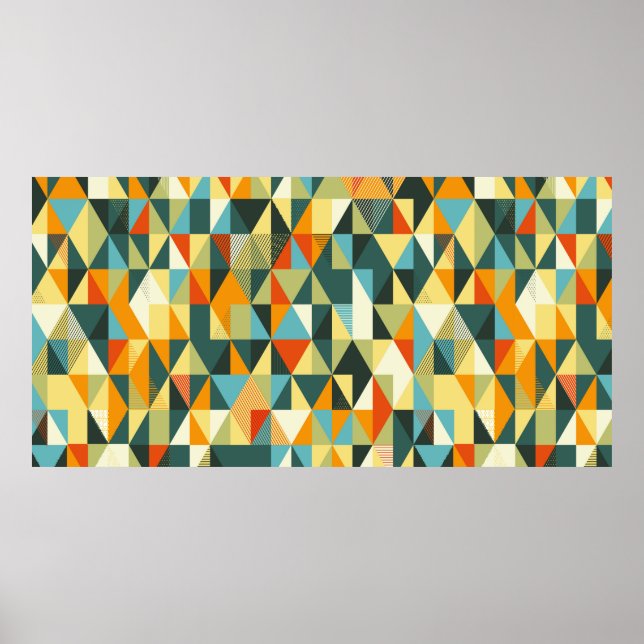 Modern geometrisk bakgrund. ABSTRAKT i MÖNSTER Poster (Framsidan)