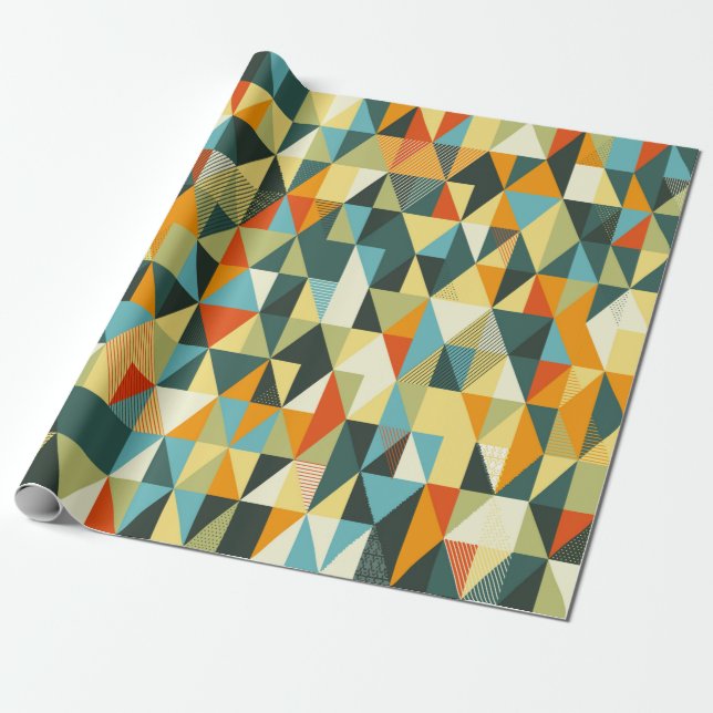 Modern geometrisk bakgrund. ABSTRAKT i MÖNSTER Presentpapper (Utrullad)