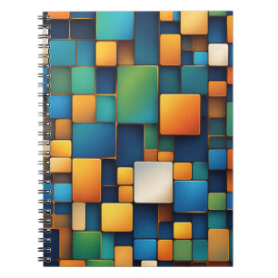 Modern Geometrisk bärbar dator - fet och färgstark Anteckningsbok