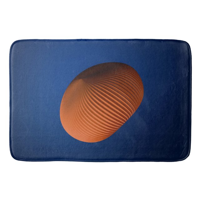 Modern geometrisk bath Mat-Bold Orange &Blue Desig Badrumsmatta (Framsidan)