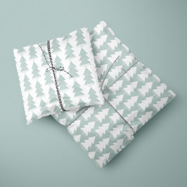 Modern geometrisk blå Julgran-grafik Presentpapper