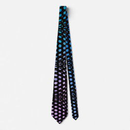 Modern geometrisk blå prickmönster  slips
