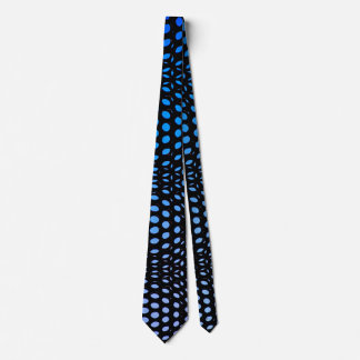 Modern geometrisk blå prickmönster slips