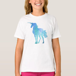 Modern geometrisk blåttUnicorn T-shirt