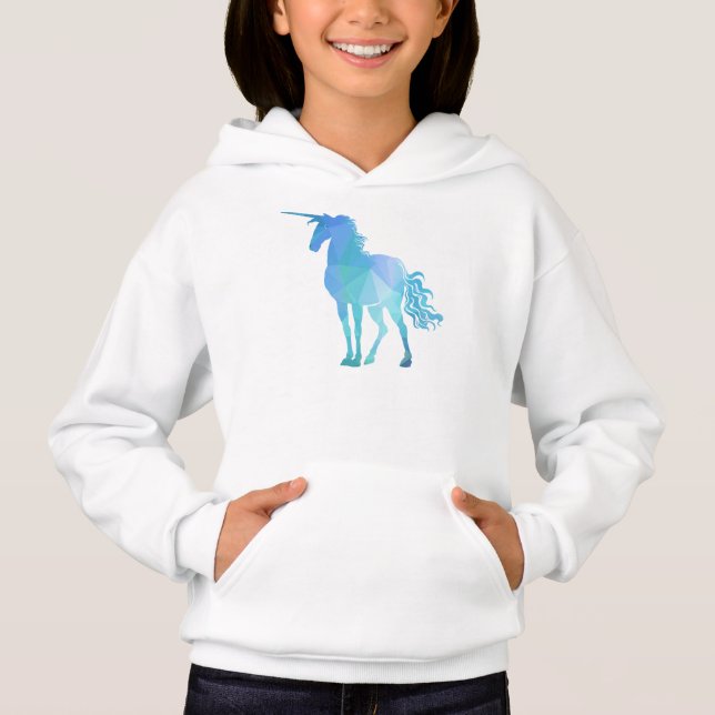 Modern geometrisk blåttUnicorn Tröja (Framsida)