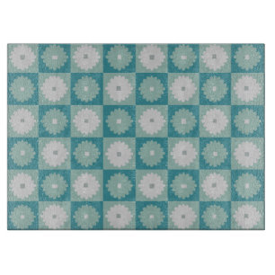 Modern geometrisk blommaskärbräda för mitt-
