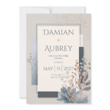 Modern geometrisk botanisk Bröllop