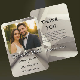 Modern geometrisk Bröllop-tack för ditt kort med f