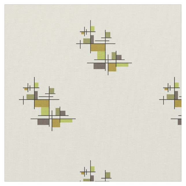 Modern geometrisk chartreuse i mitten av århundrad tyg (Närbild)