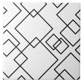 Modern geometrisk chic för svart och vitt trendig  kakelplatta