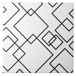 Modern geometrisk chic för svart och vitt trendig  kakelplatta