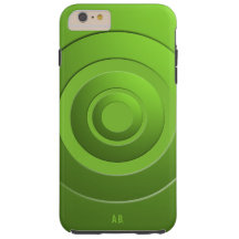 Modern geometrisk cirkel Lime Green Initialer